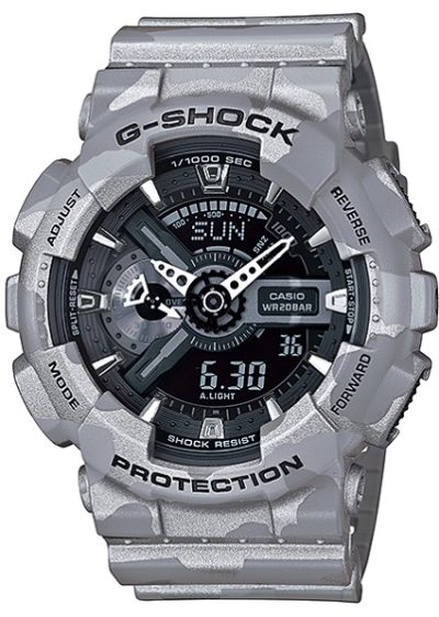 Reloj casio plateado camuflaje best sale