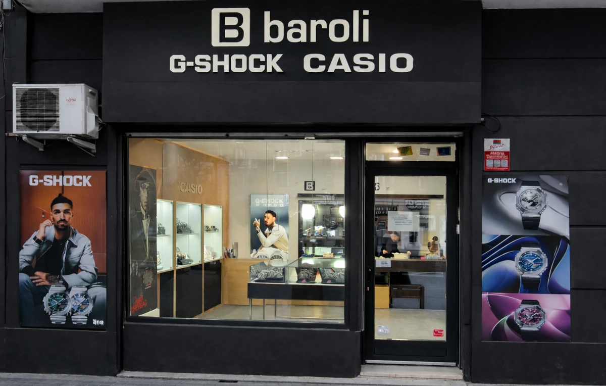 tienda-G-Shock-Casio-Madrid-baroli Exterior de la tienda oficial Casio y G-Shock Baroli en Madrid